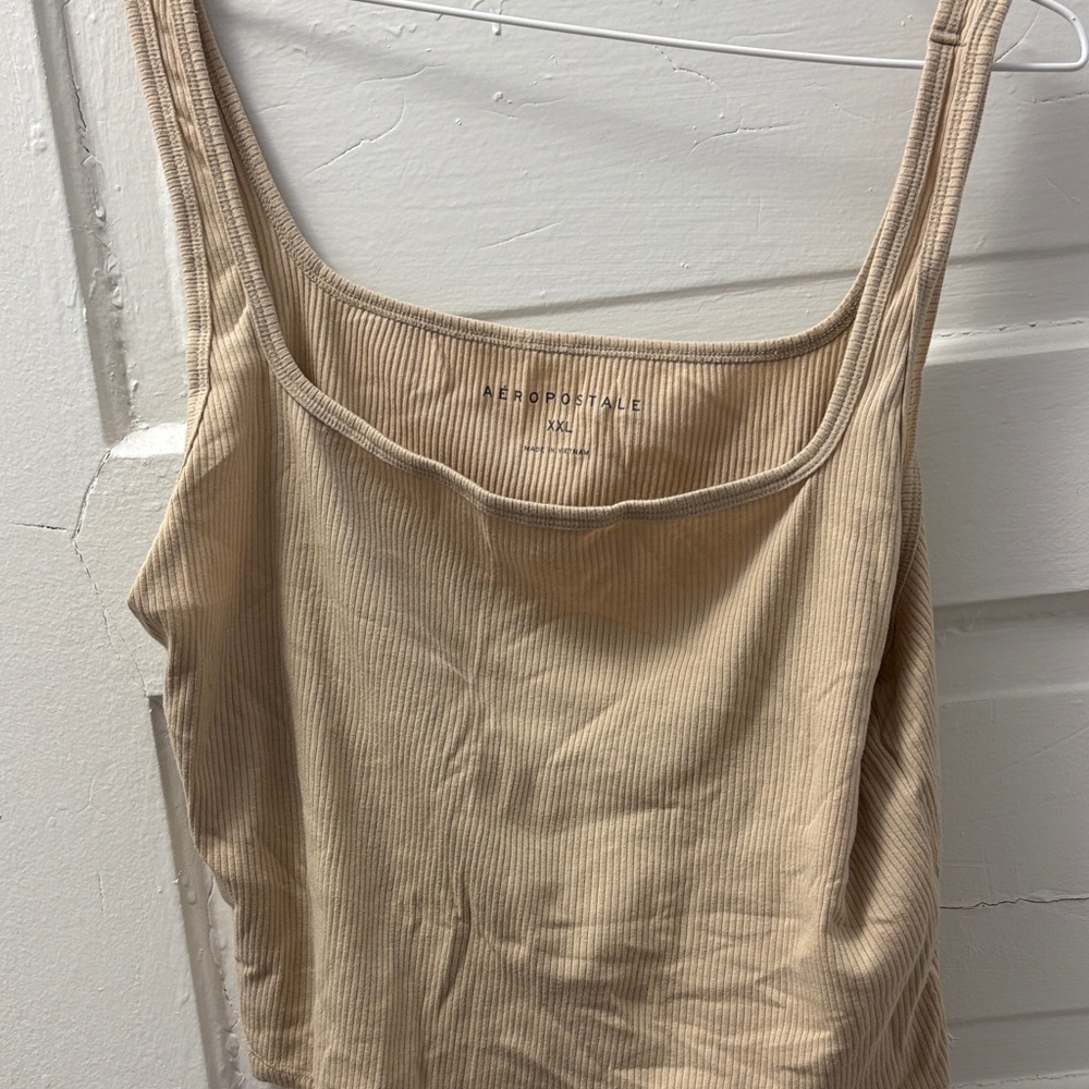 Aeropostale Women's Tan Ribbed Camisole